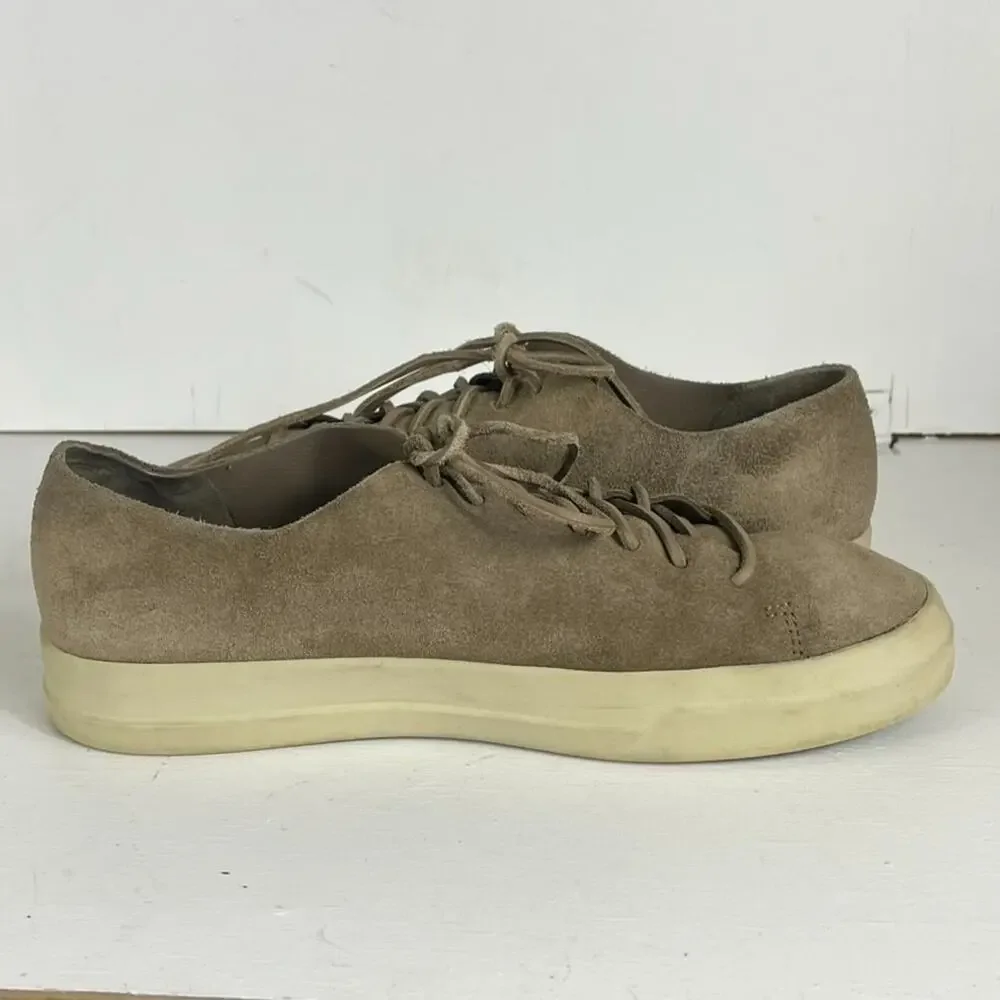 VINCE Casual Shoes Mens 10M Copeland Beige Suede Leather Laces Sneakers